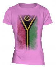 Vanuatu Faded Flag Ladies T-Shirt