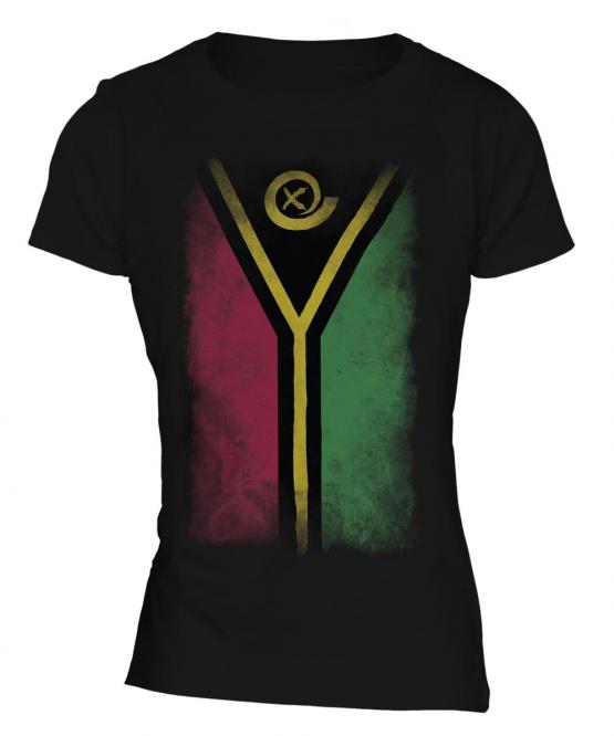 Vanuatu Faded Flag Ladies T-Shirt