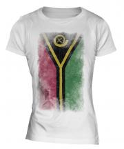 Vanuatu Faded Flag Ladies T-Shirt