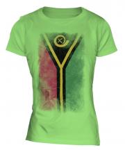 Vanuatu Faded Flag Ladies T-Shirt