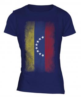 Venezuela Faded Flag Ladies T-Shirt