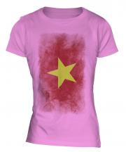 Vietnam Faded Flag Ladies T-Shirt