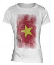 Vietnam Faded Flag Ladies T-Shirt