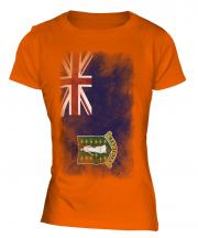 Uk Virgin Islands Faded Flag Ladies T-Shirt
