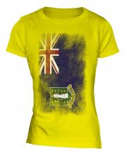 Uk Virgin Islands Faded Flag Ladies T-Shirt