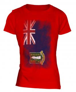 Uk Virgin Islands Faded Flag Ladies T-Shirt