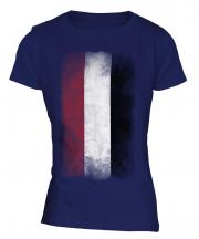 Yemen Faded Flag Ladies T-Shirt