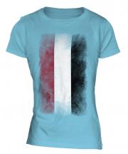 Yemen Faded Flag Ladies T-Shirt