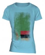 Zambia Faded Flag Ladies T-Shirt