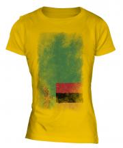 Zambia Faded Flag Ladies T-Shirt