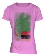 Zambia Faded Flag Ladies T-Shirt