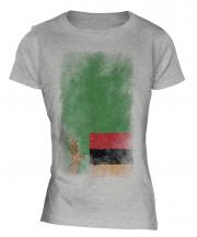 Zambia Faded Flag Ladies T-Shirt