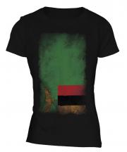 Zambia Faded Flag Ladies T-Shirt