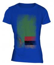 Zambia Faded Flag Ladies T-Shirt