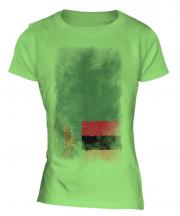 Zambia Faded Flag Ladies T-Shirt