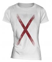 Alabama State Faded Flag Ladies T-Shirt