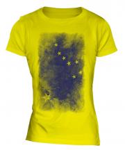 Alaska State Faded Flag Ladies T-Shirt