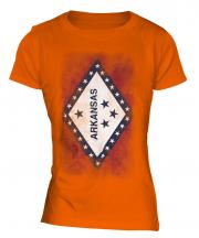Arkansas State Faded Flag Ladies T-Shirt