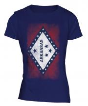 Arkansas State Faded Flag Ladies T-Shirt