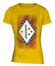 Arkansas State Faded Flag Ladies T-Shirt