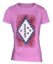 Arkansas State Faded Flag Ladies T-Shirt