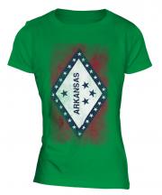 Arkansas State Faded Flag Ladies T-Shirt