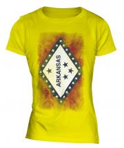 Arkansas State Faded Flag Ladies T-Shirt