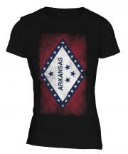 Arkansas State Faded Flag Ladies T-Shirt