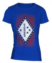 Arkansas State Faded Flag Ladies T-Shirt