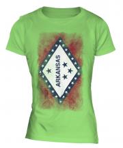 Arkansas State Faded Flag Ladies T-Shirt