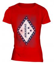 Arkansas State Faded Flag Ladies T-Shirt