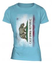 California State Faded Flag Ladies T-Shirt