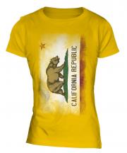 California State Faded Flag Ladies T-Shirt