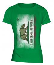 California State Faded Flag Ladies T-Shirt
