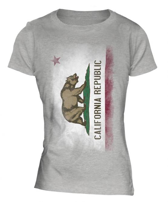 California State Faded Flag Ladies T-Shirt