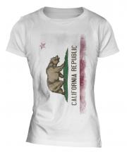California State Faded Flag Ladies T-Shirt