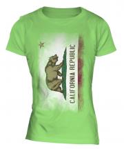 California State Faded Flag Ladies T-Shirt