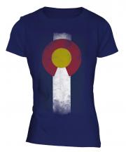 Colorado State Faded Flag Ladies T-Shirt