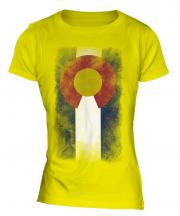 Colorado State Faded Flag Ladies T-Shirt