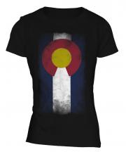 Colorado State Faded Flag Ladies T-Shirt