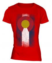Colorado State Faded Flag Ladies T-Shirt