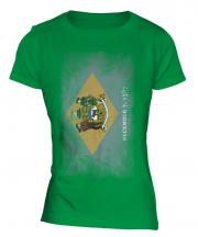 Delaware State Faded Flag Ladies T-Shirt