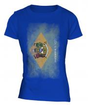 Delaware State Faded Flag Ladies T-Shirt