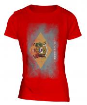Delaware State Faded Flag Ladies T-Shirt