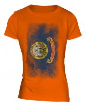 Idaho State Faded Flag Ladies T-Shirt