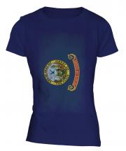Idaho State Faded Flag Ladies T-Shirt