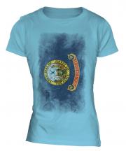 Idaho State Faded Flag Ladies T-Shirt