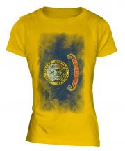 Idaho State Faded Flag Ladies T-Shirt