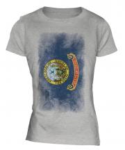 Idaho State Faded Flag Ladies T-Shirt
