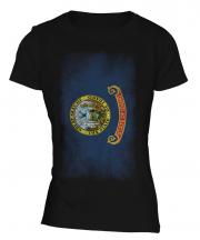 Idaho State Faded Flag Ladies T-Shirt